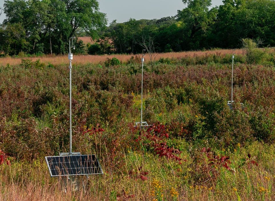 Application photo with multiple Carbon Nodes in a field