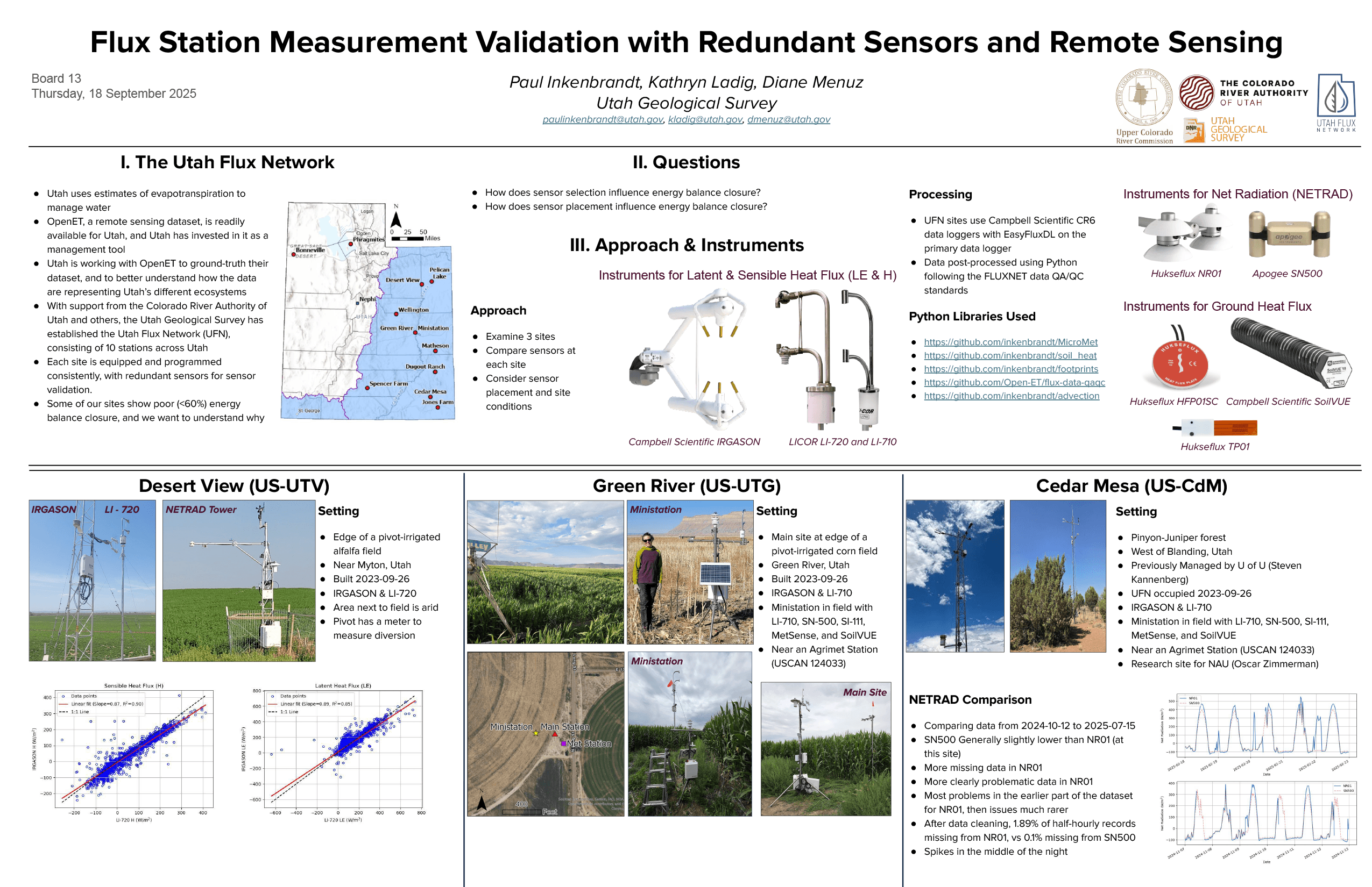 Flux Station Measurement Validation with Redundant Sensors and Remote Sensing