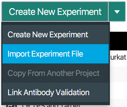 Empiria Studio import experiment button icon