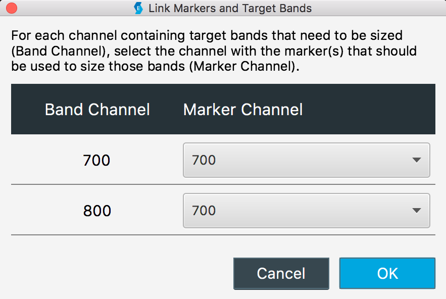 The 700 channel is used as the marker channel for both the 700 and 800 channels.