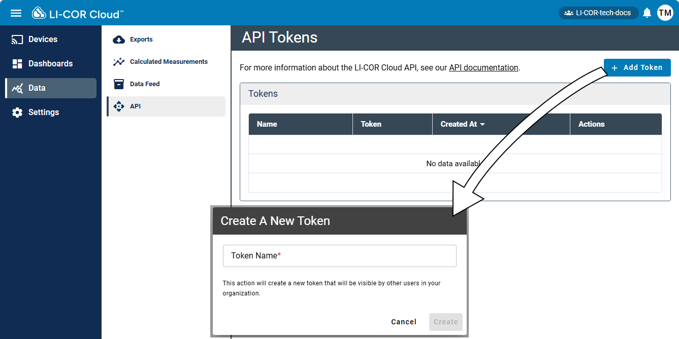 create API token