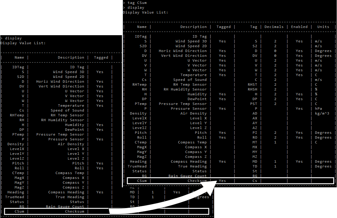 change the checksum parameter