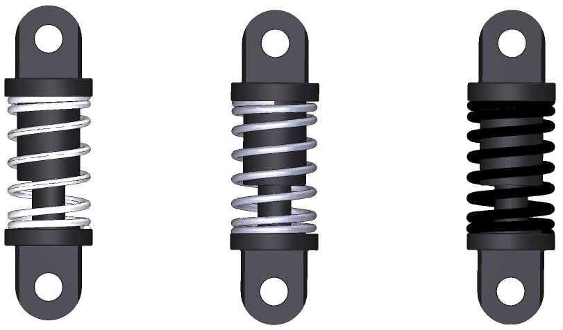 Three chamber springs for the LI-6800 are white, silver, and black, which correspond with low, medium, and high spring tension.