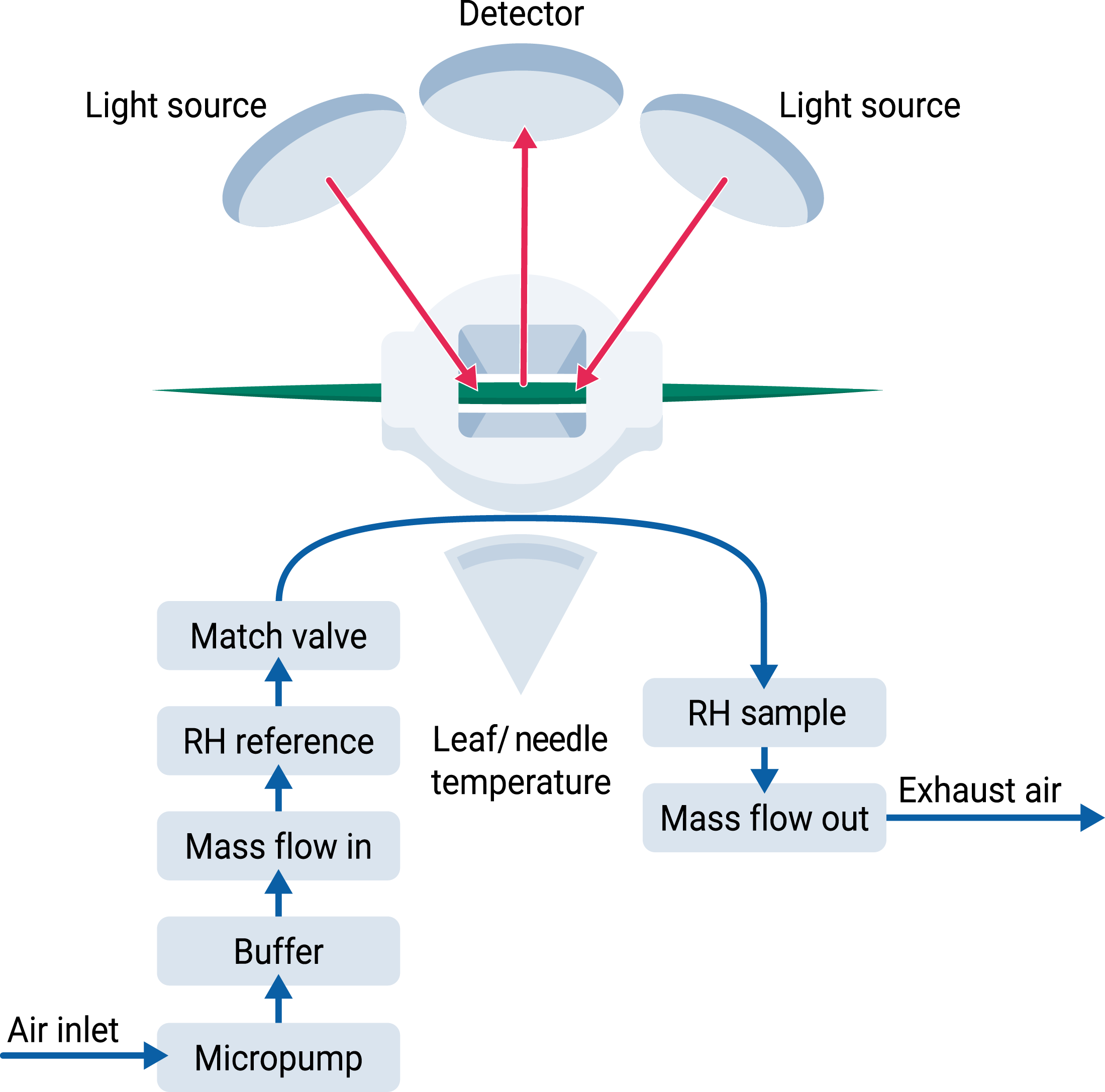 Diagram of how the LI-600N works.