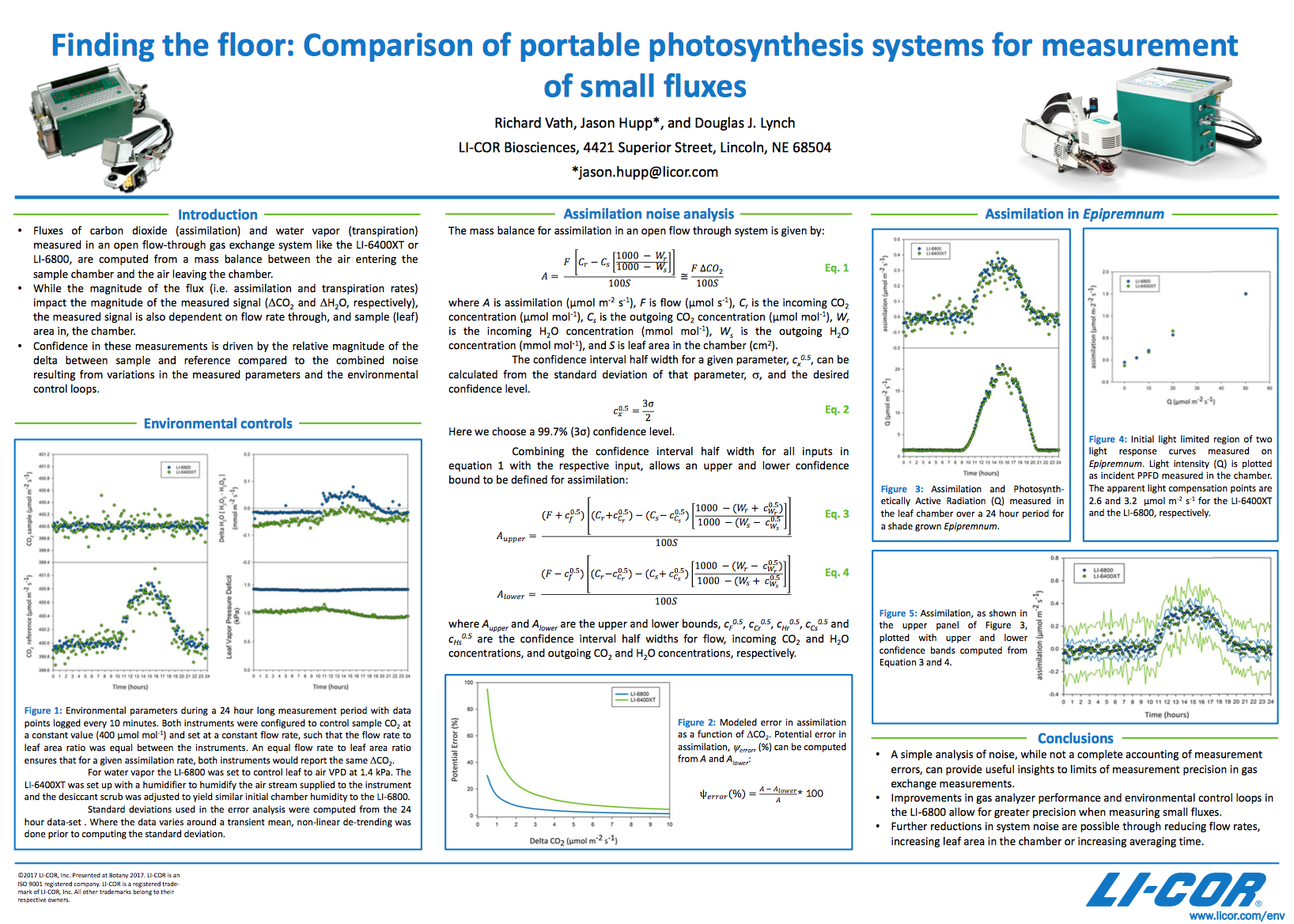 Finding the floor: Comparison of portable photosynthesis systems for measurement of small fluxes