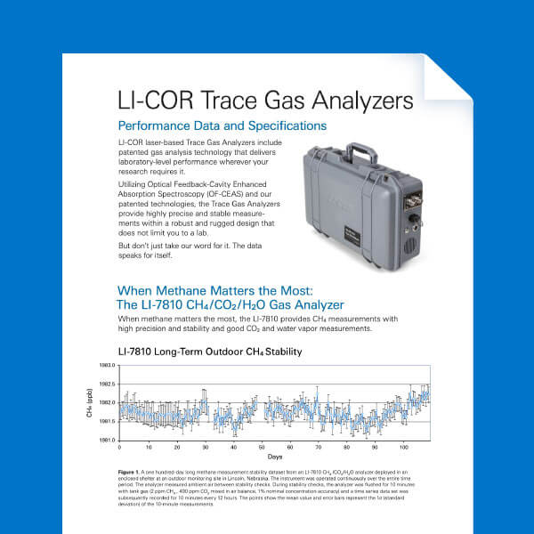 LI-COR Trace Gas Analyzers Data Document
