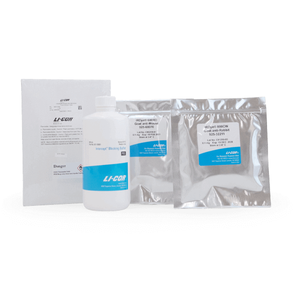 Western Blotting Kit with PBS and IRDye 680RD GAM.