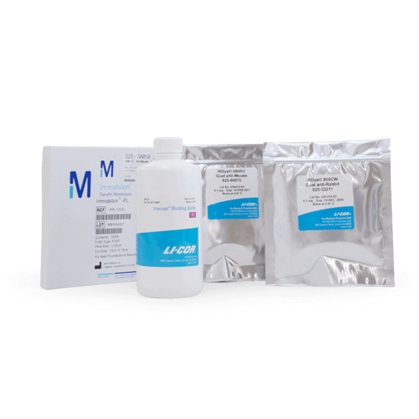 Western Blotting Kit with IRDye 680RD GAM and TBS.