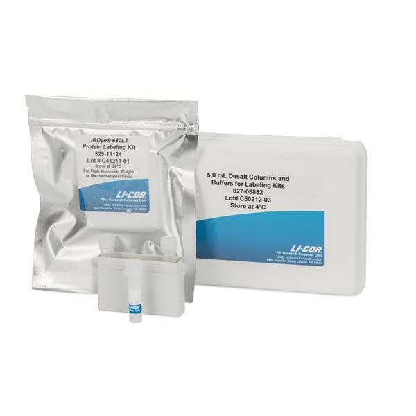 IRDye 680LT Labeling Kits for Labeling Antibodies and Proteins.