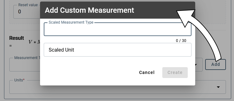 Customize the measurement by applying scaled units and type.