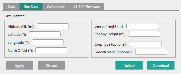 CarbonWare site data tab.